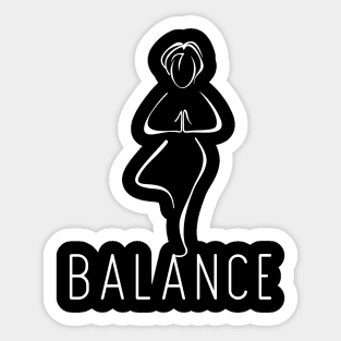 Balance Yoga Pose Mindful Meditation Sticker